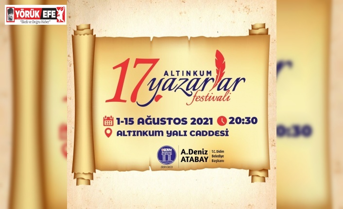 Didim’de ’17. Altınkum Yazarlar Festivali’ yarın başlıyor