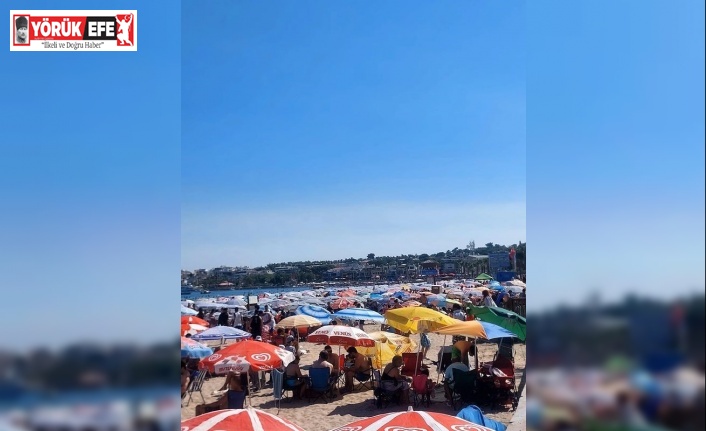 Didim’de plajlarda adım atacak yer kalmadı