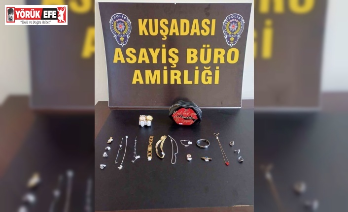 Çaldığı eşyalar ile birlikte yakalandı