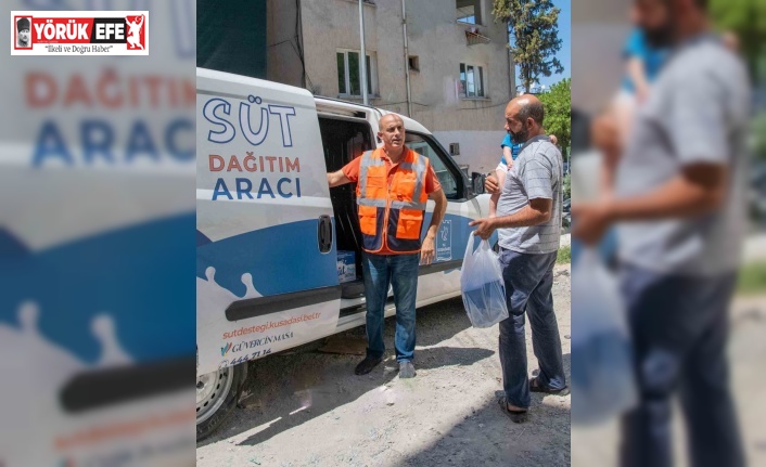 Kuşadası Belediyesi’nin süt desteği ile çocuklar sağlıklı büyüyor