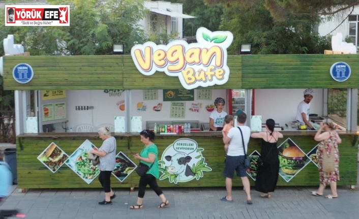 Didim’de vegan büfe hizmete başladı