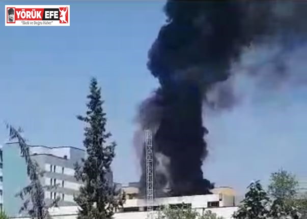 İnşaatı devam eden Aydın Şehir Hastanesi’nde yangın paniği