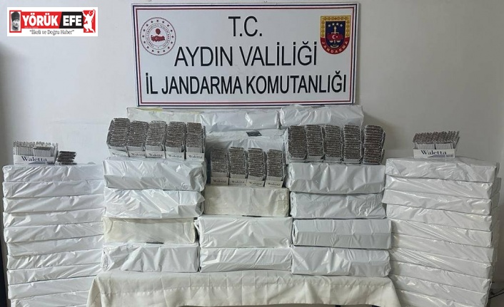 Aydın’da 66 bin doluma hazır bandrolsüz sigara paketi ele geçirildi