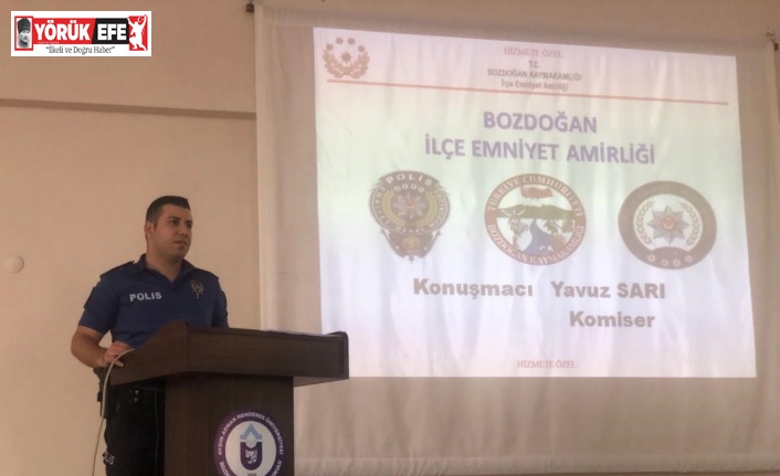 Bozdoğan’da üniversite öğrencilerine emniyetten konferans