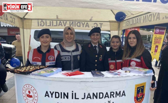 Jandarma ekipleri kadına şiddete karşı bilgilendirdi