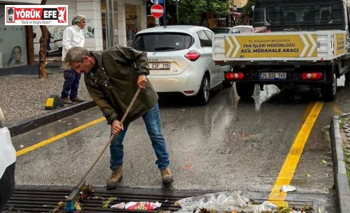 Kuşadası Belediyesi’nin aldığı önlemle sağanak sorunsuz atlatıldı