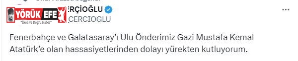 Başkan Çerçioğlu’ndan ’hassasiyet’ mesajı