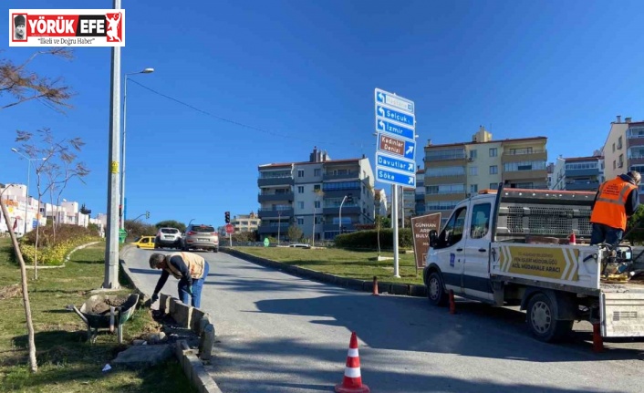 Kuşadası Belediyesi bozulan yolları onarıyor