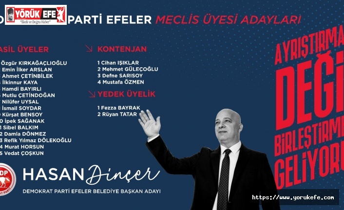 Demokrat Parti Efeler Belediye Meclis Üyeleri Belli Oldu