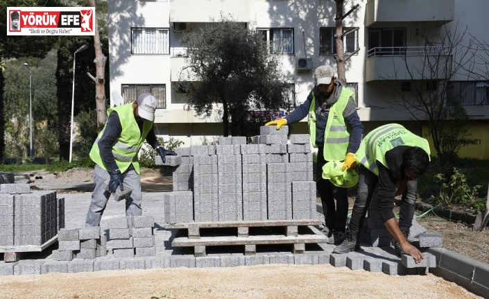 Kuşadası’nda yol yapım çalışmaları Kirazlı yolu ile sürüyor