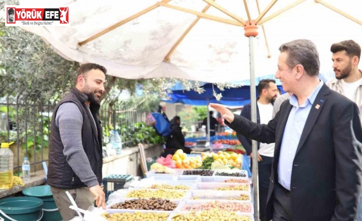 Efeler Belediye Başkan Adayı Yetiştin’den pazar ziyareti