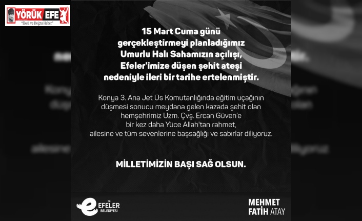 Efeler Belediyesi’nden şehit duyarlılığı