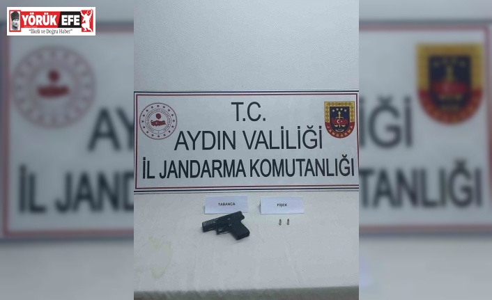 Aydın’da ruhsatsız tabanca ele geçirildi