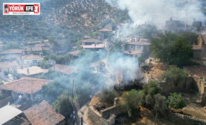 Bozdoğan’da 11’i metruk 13 ev yanarak küle döndü