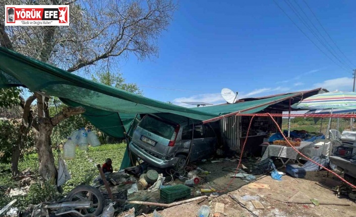 Otomobil yol kenarındaki iş yerine daldı: 1 ölü