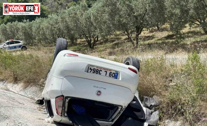 Söke’de otomobil şarampole devrildi: 3 yaralı