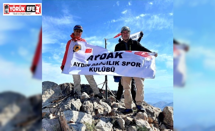 Aydınlı dağcı çift, 3 bin metreye tırmandı