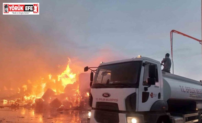 Efeler’den yangın söndürme çalışmalarına destek