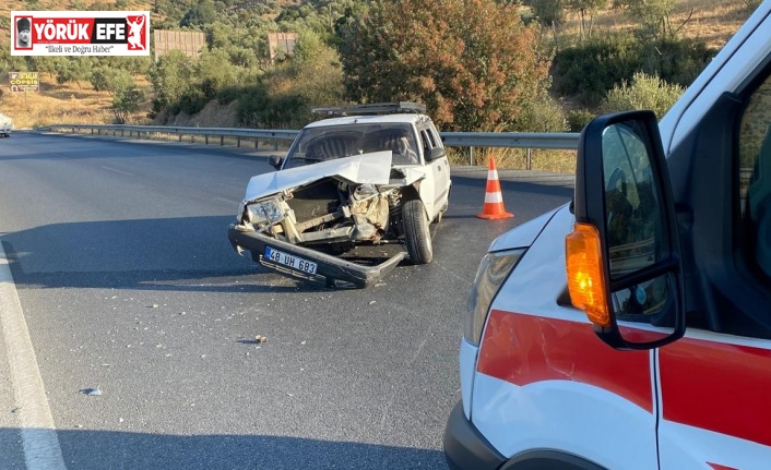 Bariyerlere çarpan otomobilin sürücüsü yaralandı