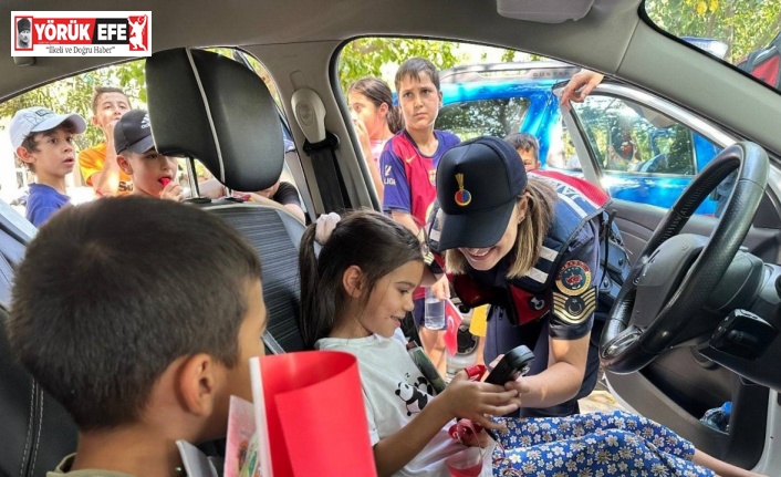 Çineli minikler jandarma ile dolu dolu bir gün geçirdi