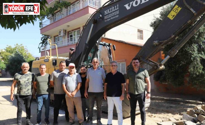 Nazilli Belediyesi’nden İstiklal Mahallesi’nde yol çalışması