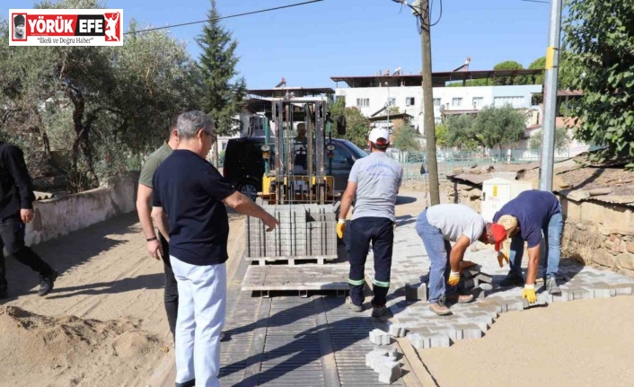 Nazilli Pınarbaşı Mahallesi’nde yol yapım çalışmaları sürüyor