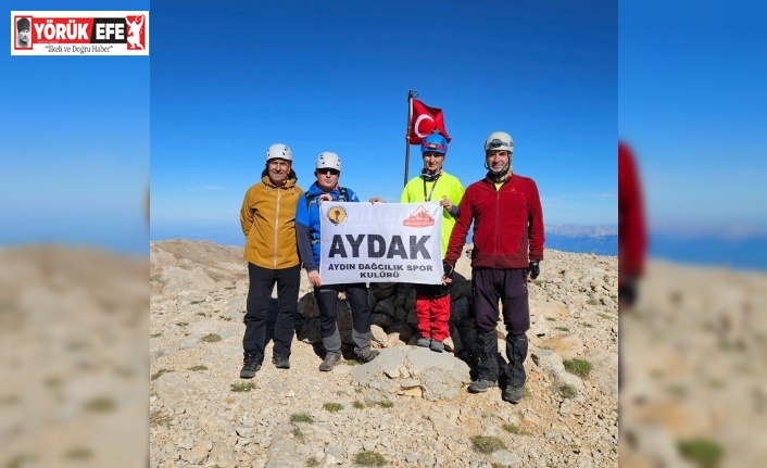 Aydınlı dağcılar, Batı Torosların en yüksek ikinci dağına tırmandı