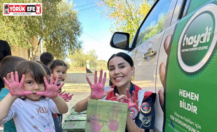 Aydın’da jandarma ekipleri miniklere hayvan sevgisi aşıladı