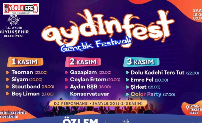 Aydınfest 1 Kasım’da başlıyor