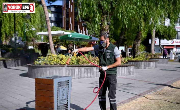 Kuşadası Belediyesi ilaçlama çalışmalarına devam ediyor