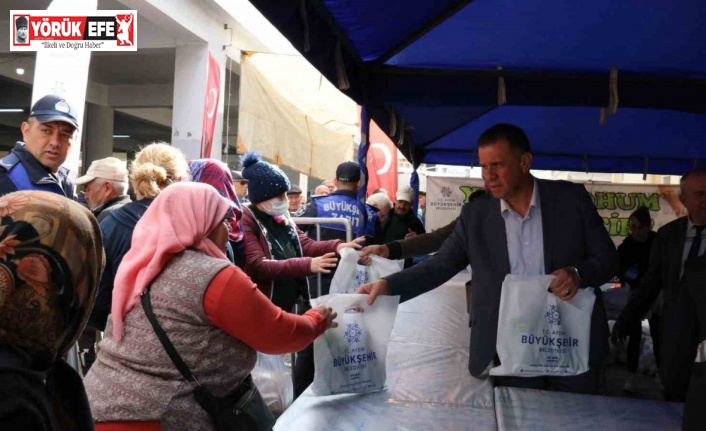 Aydın BŞB Yenipazar’da fide dağıttı