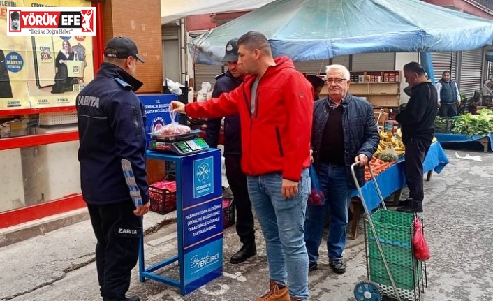 Germencik’te pazar yerlerinde tartı uygulaması başladı