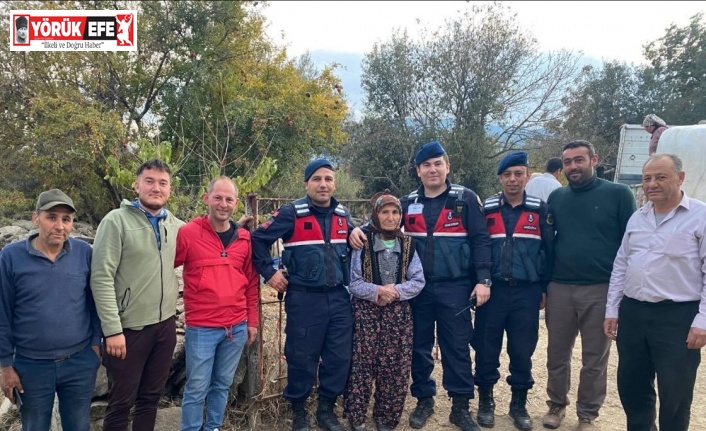 Kayıp Alzheimer hastası yaşlı kadını jandarma buldu