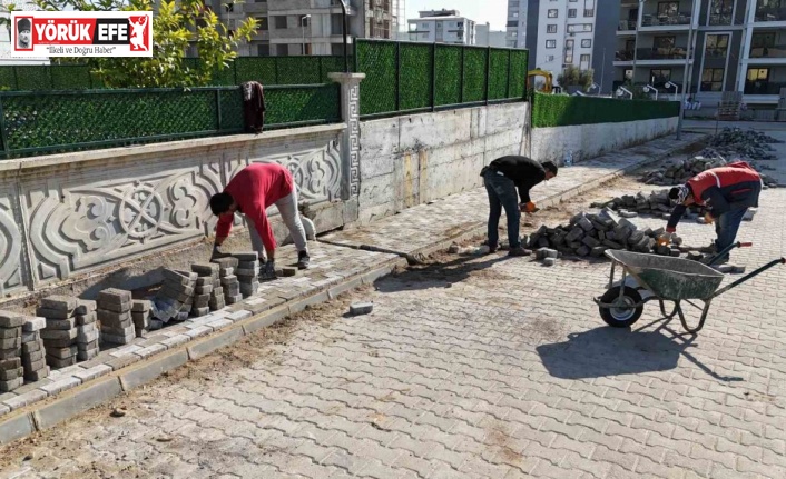 Nazilli sokaklarında kaldırım çalışması başlatıldı