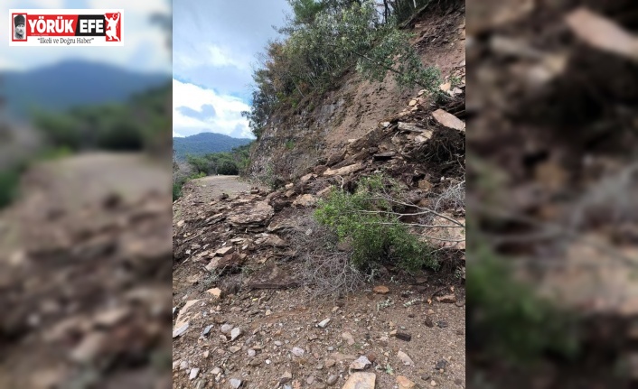 Davutlar Manastır yolu heyelan nedeniyle kapandı