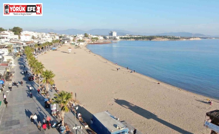 Didim’de Aralık güneşi Altınkum Sahili’ni canlandırdı