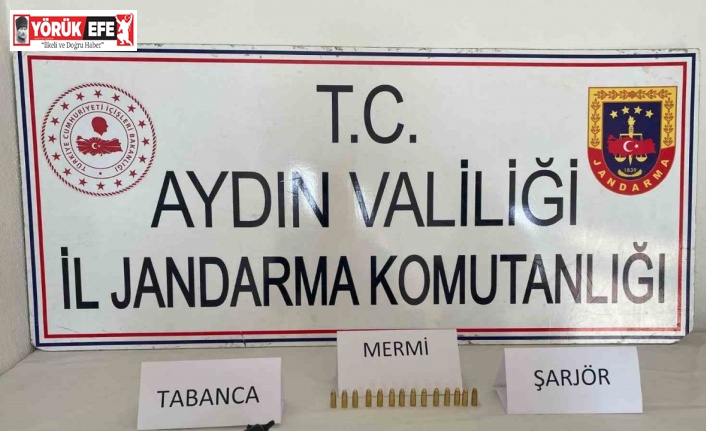 Köşk’te ruhsatsız tabanca ele geçirildi