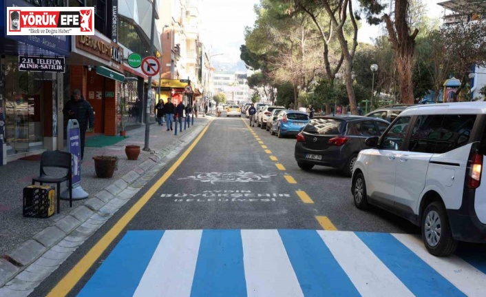 Aydın Büyükşehir Cumhuriyet Caddesi’ndeki çalışmaları tamamladı