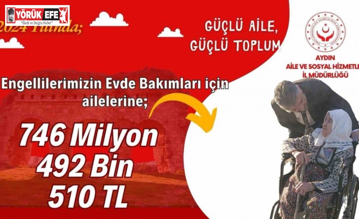 Aydın’da 1 yılda 746 milyon liralık engelli desteği yapıldı