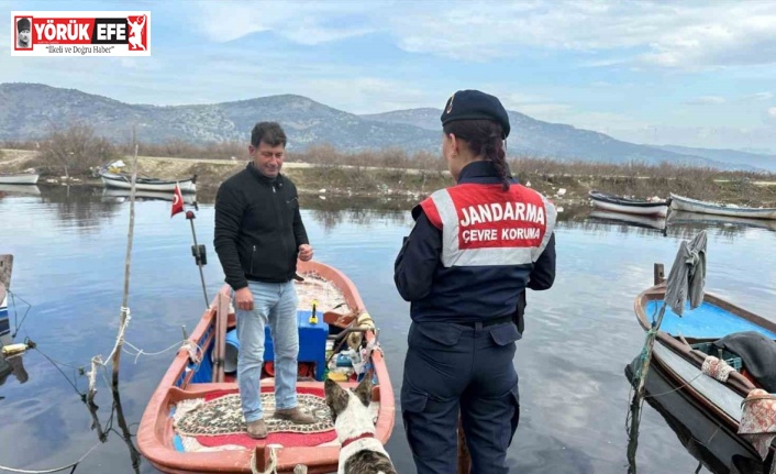 Jandarma ekiplerinden Bafa Gölü’nde kontrol