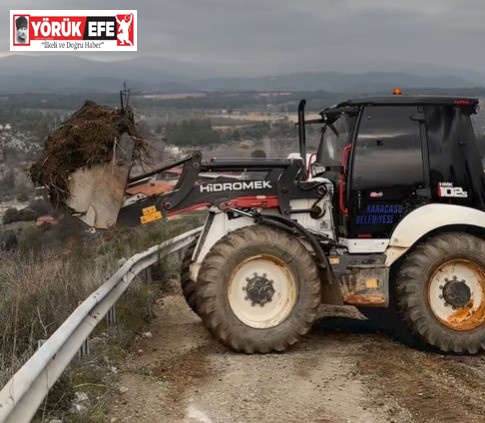 Karacasu’da belediye ekipleri yol güvenliğini arttırıyor