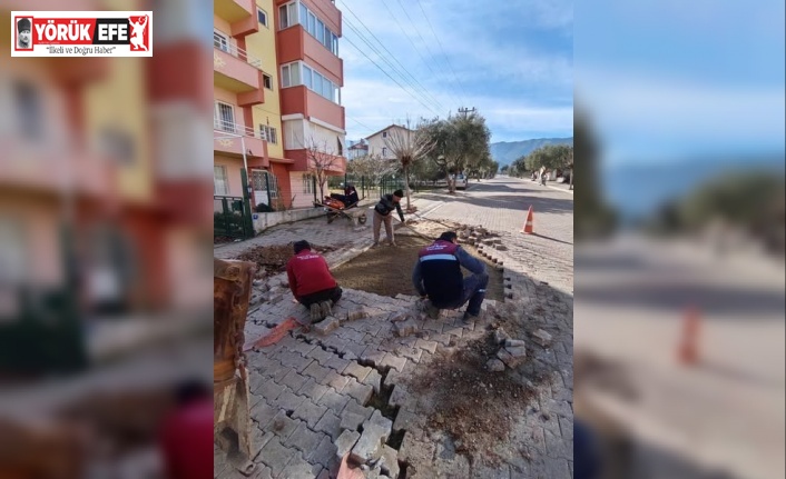 Karacasu’da bozuk yollar bakıma alındı