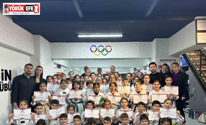 Aydın’da taekwondo dalında 2025 yılı birinci dönem kuşak sınavları yapıldı