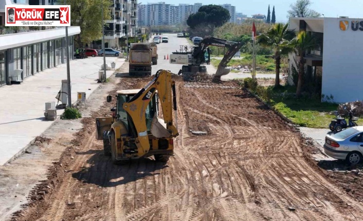 Efeler Zeybek Mahallesi’ndeki yol yenileniyor