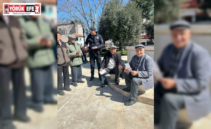 Karacasu’da polis ekipleri vatandaşları bilgilendirdi