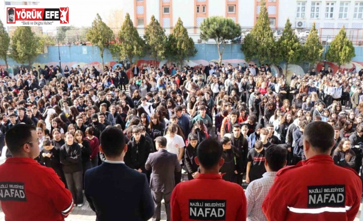 NAFAD ekibi Deprem Haftası’nda liselerde Afet Farkındalık Eğitimi verdi