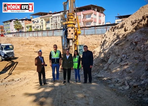 Nazilli Kaymakamı Kan yapımı devam eden okulda incelemelerde bulundu