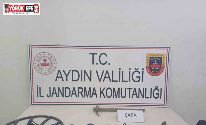 Sultanhisar’da kaçak kazıya jandarma baskını