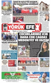 Yörük Efe Gazetesi ®️ | Aydın Haberler - 16.09.2024 Manşeti