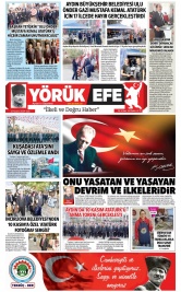 Yörük Efe Gazetesi ®️ | Aydın Haberler - 12.11.2024 Manşeti